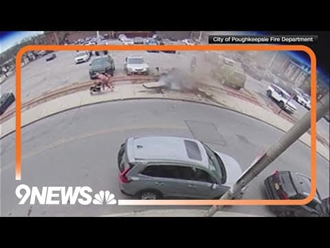 Video captures New York manhole explosion