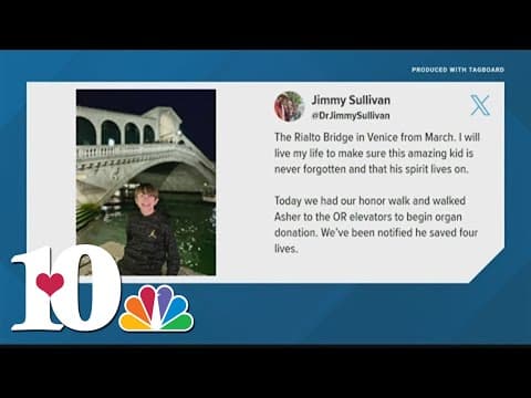 'He saved four lives,' father of Asher Sullivan says after son's organ donation