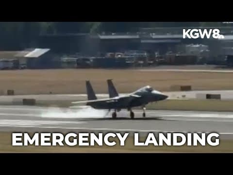 Oregon Air National Guard jet makes emergency landing at PDX