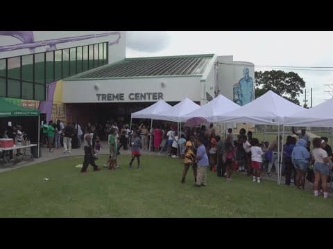 Families gear up for school year with help from community giveaway in Tremé