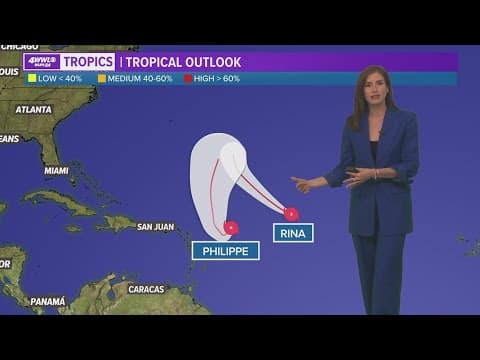 Friday evening tropical update: Philippe and Rina in the Atlantic