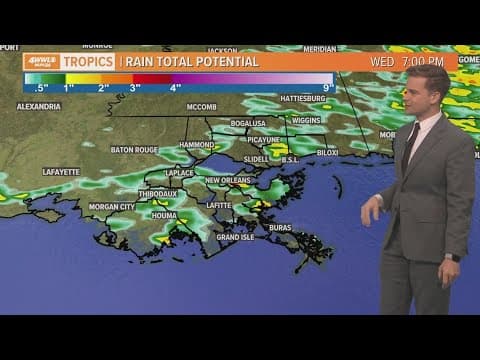 New Orleans Weather: Scattered storms today, drier to end the work week
