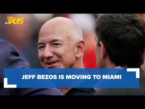Jeff Bezos, after founding Amazon in a Seattle garage three decades ago, packs his bags for Miami
