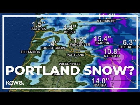 Portland snow chance: What to expect Wednesday night into Thursday morning