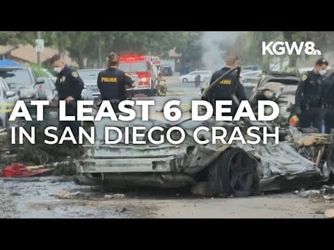 6 presumed dead after small plane crashes into San Diego neighborhood