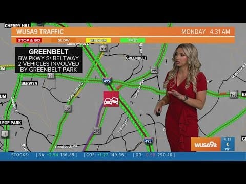 Crash shuts down lanes of BW Parkway in Prince George's County