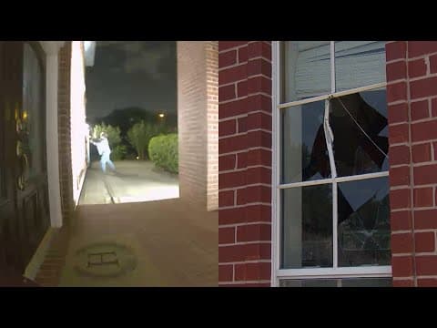 Man accused of throwing sledgehammer through NW Harris County home on the run after warrant issued