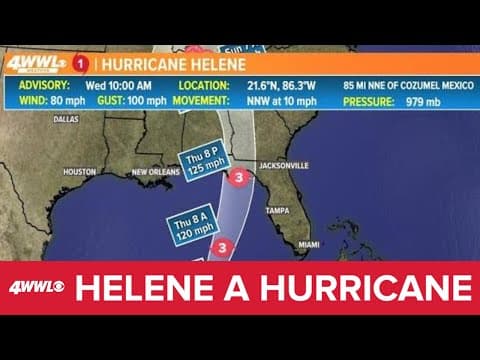 Helene becomes a hurricane
