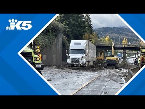 Landslide closes northbound I-5 in Bellingham