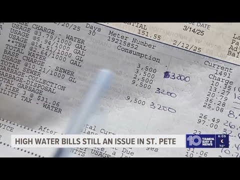 St. Pete officials to approve evaluation of unusually high water bills