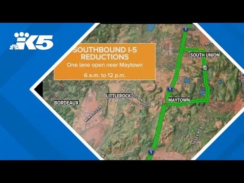 WSDOT shutting down part of I-5 in Thurston County, causing major delays
