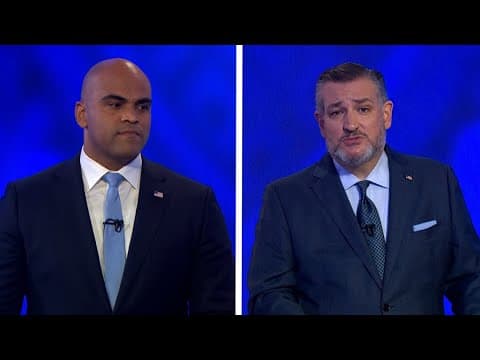 Ted Cruz and Colin Allred answer questions about lowering food prices during WFAA debate