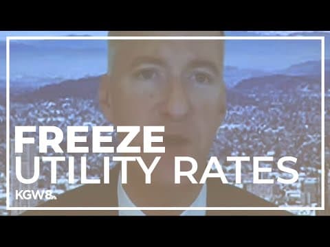 Mayor Ted Wheeler proposes a freeze on utility rate increases over the next year
