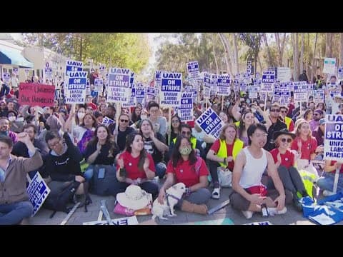 Thousands of UC workers strike at UC campuses
