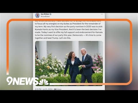 Joe Biden announces endorsement to replace him in 2024 election