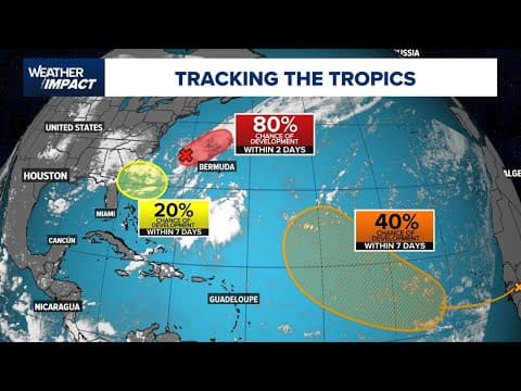 Weather Impact: Tracking 3 spots in the tropics