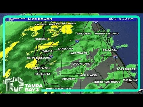 LIVE RADAR | Rain soaks Tampa Bay area