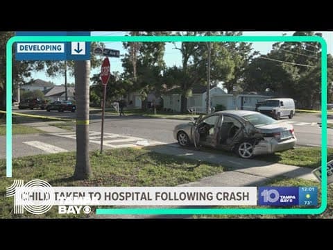 Child taken to hospital in Friday morning Lealman crash