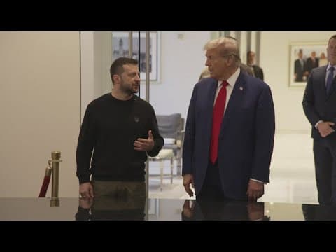 Donald Trump meets with Ukrainian President Volodymyr Zelensky