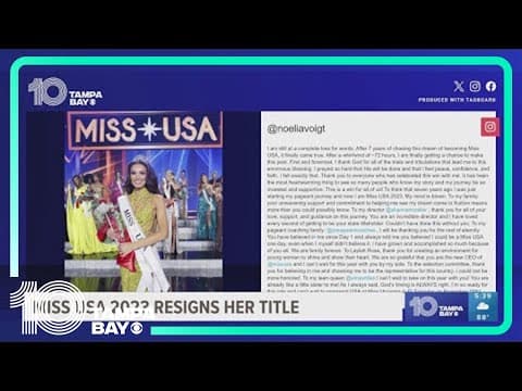 Sarasota native Miss USA 2023 resigns her title