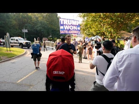 Trump supporters gather outside Georgia jail ahead of his expected surrender