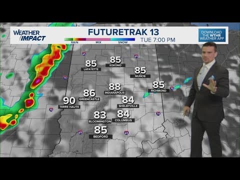 Lower humidity across Indiana today, but watch for a few storms west tonight