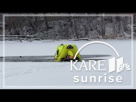 2 children hospitalized after falling through the ice in Woodbury