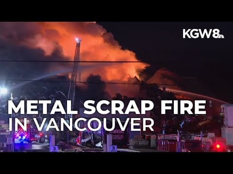 Fire at Port of Vancouver metal shredding plant 'mostly under control' after burning for hours