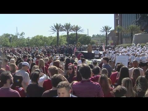 Vigil held after campus shooting at Florida State University
