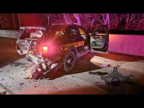 Sheriff: Deputy injured after cruiser was struck by an impaired driver on I-71