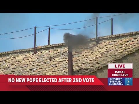 No new pope elected yet after black smoke pours out of Sistine Chapel's chimney
