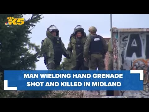 Man with grenade shot and killed in Midland
