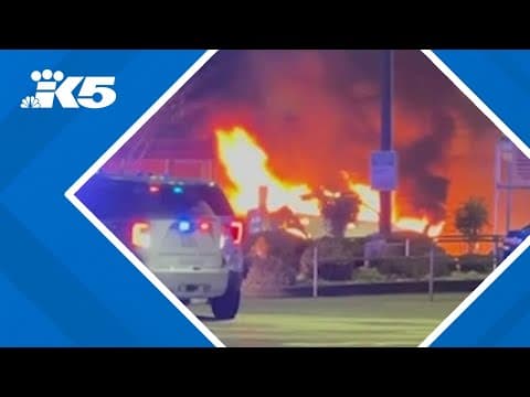 Marysville PD: Suspect dead after dragging officer with vehicle, causing fiery crash near Costco
