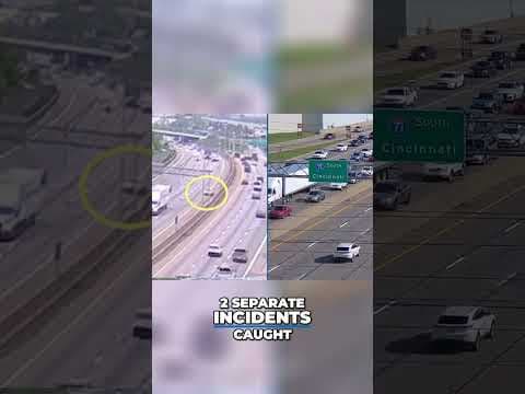 Video shows multi-vehicle crash on I-70 in Columbus after car is seen stopped on interstate #shorts