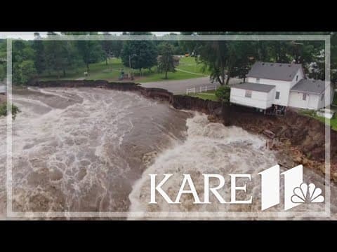 A portion of the home next to Rapidan Dam fell into river Tuesday evening
