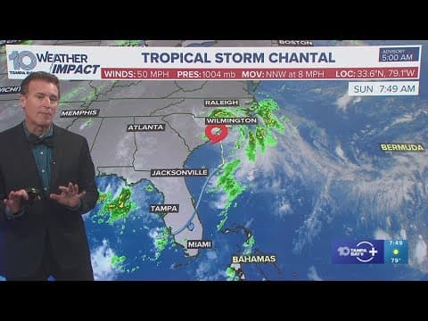 Tropical Storm Chantal weakens as it makes landfall in South Carolina