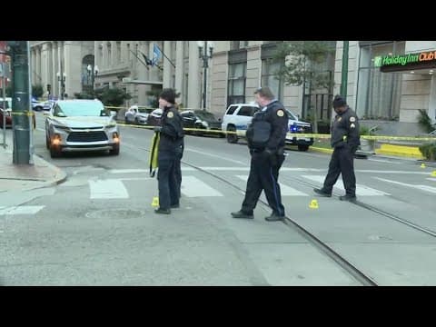 NOPD blocks off intersection following double shooting in CBD