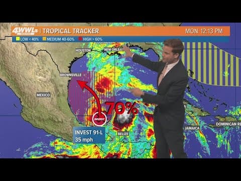 New Orleans Weather: Tropical downpours Monday - chance for street flooding