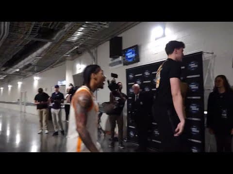 Tennessee Basketball returns to the locker room after beating Kentcuky in the Sweet 16