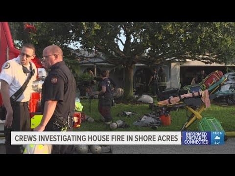 Crews investigate house fire in Shore Acres