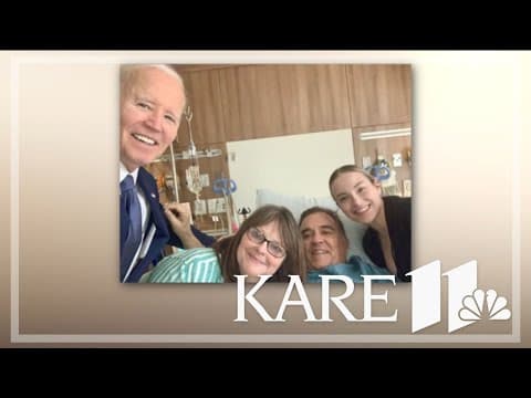 Joe Biden pays respect to Hortmans as they lie in state at Minnesota Capitol