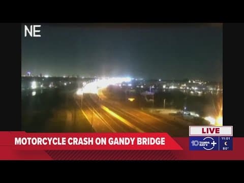 Multiple people hospitalized after several motorcycles crash on Gandy Bridge