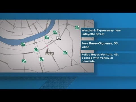 Driver arrested after three-vehicle crash in Harvey, Louisiana state police report