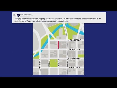 Houston storm aftermath: More street closures in downtown due to changing wind conditions