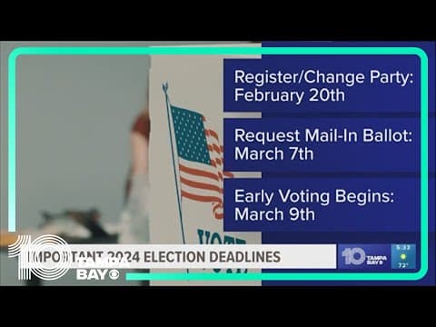 Florida deadlines for voting in the 2024 election