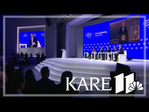Trump threatens tariffs at World Economic Forum