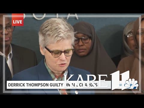 Hennepin Co. Attorney Mary Moriarty reacts to Derrick Thompson verdict