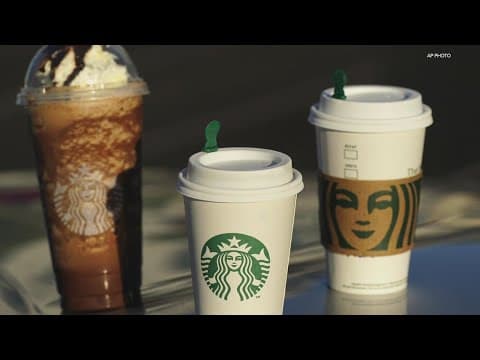 Black Friday shoppers wait in long line at Starbucks to fuel up for shopping | LIVE