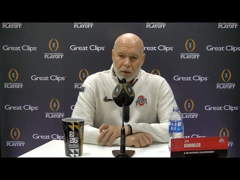 Jim Knowles | Ohio State Media Day at CFP National Championship in Atlanta