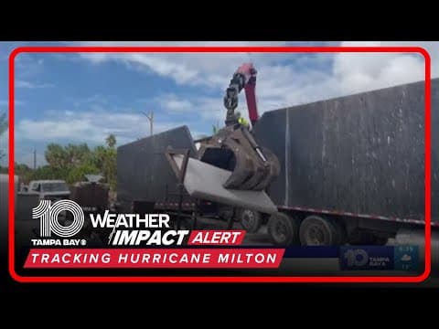 Local, state crews trying to expedite debris removal before Hurricane Milton